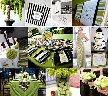 I need some inspiration! Black and White... : wedding black and white damask reception decor hydrangeas anemones black white 14641550 350