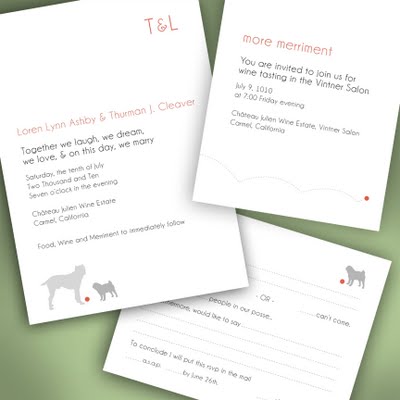 Let's share Invitation Inspiration! : wedding invitation inspiration Dog Themed Wedding Invite
