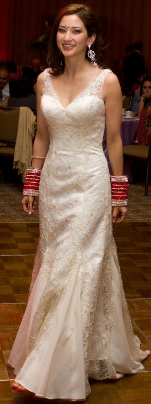 ... Dress : wedding dress ivory jewelry lace dress low back red shoes