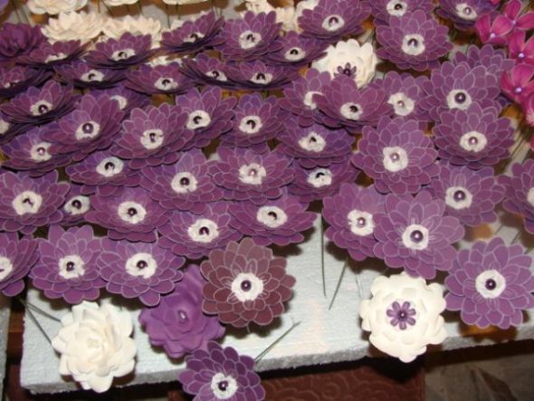 My Paper Flower Garden wedding Purple Gerbera
