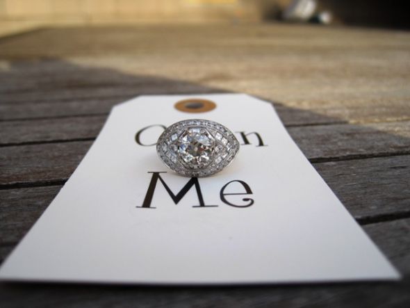 E-Ring Porn Pix, kind of sort of – LOL :  wedding art deco ering diamond old mine cut Ring02