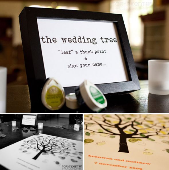 Where to find stamp pads for Guest Book Tree wedding guest book tree 