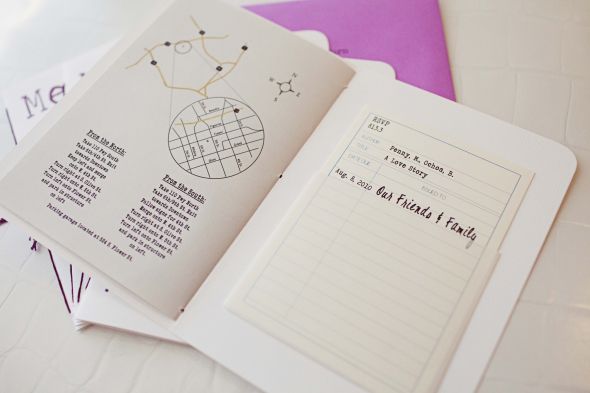 my library-inspired invites :  wedding 099