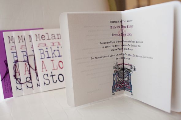 my library-inspired invites :  wedding 1010928