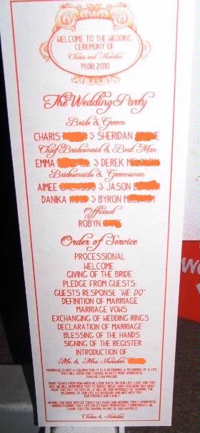 Can I see your wedding programs? :  wedding 346921