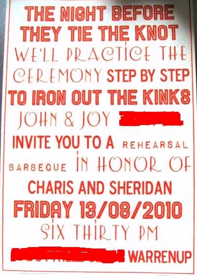 DIY rehearsal invitations. :  wedding 364168