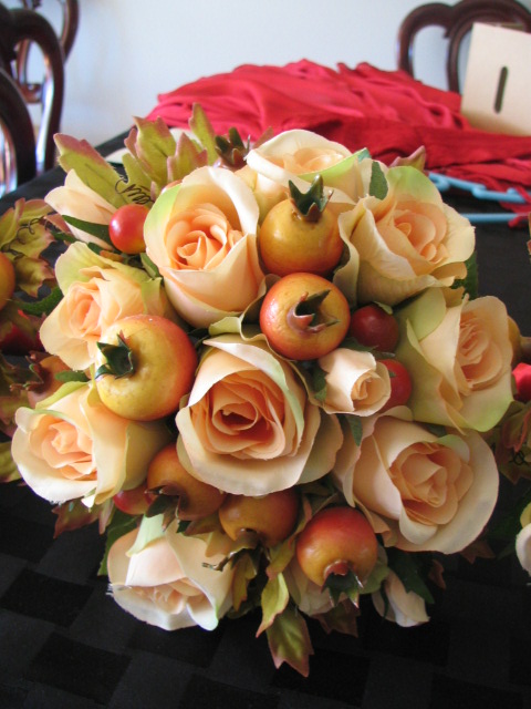 picked up our bouquets (artificial) today and SUPER happy! (pics inc) :  wedding flowers florist Flowers 002