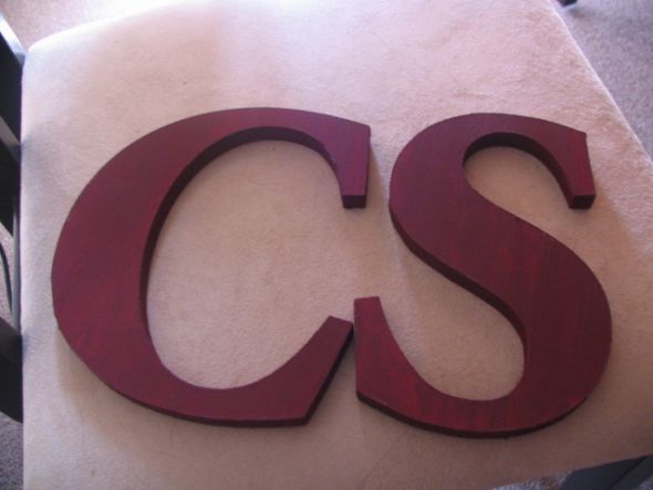So I painted our intials, but where to go from here? :  wedding diy initials Initials
