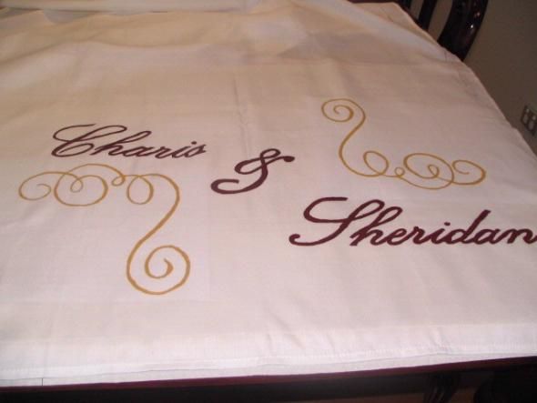 Which table cloth.. You choose. :  wedding diy tablecloth Tablecloth1