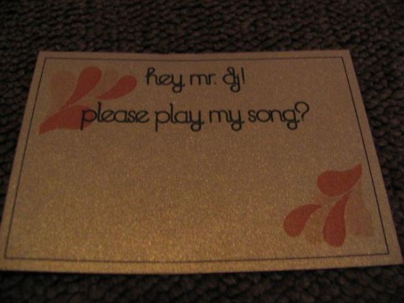 DJ Request Cards