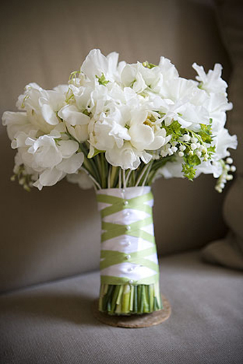 Lilly of the Valley bouquet wedding bouquets Sweetpeas Lilyofvalley