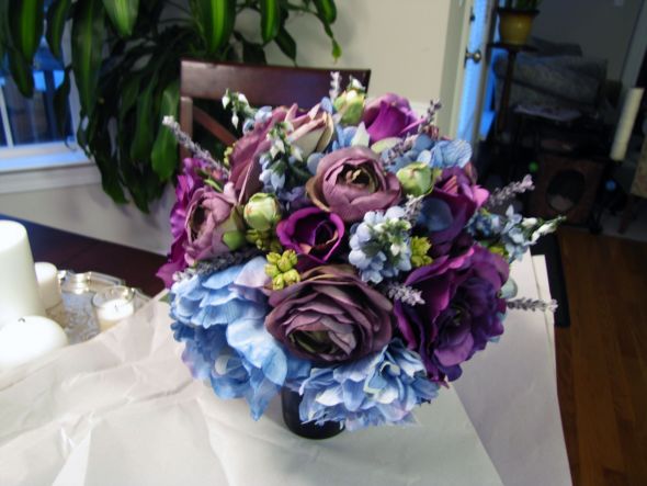 My (fake) bouquet! :  wedding fake flowers IMG 1662