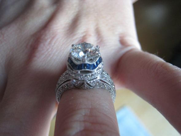 Micropave set (milgrain edge) E-rings? :  wedding Engagement Ring