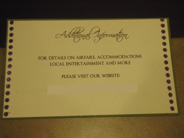 My DIY Invitation Suite is COMPLETE! Photo Heavy Post :) :  wedding BlurredInforCard