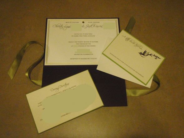 My DIY Invitation Suite is COMPLETE! Photo Heavy Post :) :  wedding BlurredSuite 2