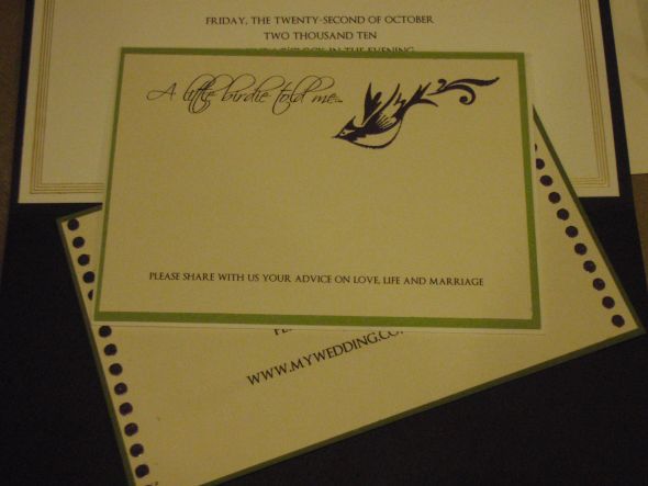 My DIY Invitation Suite is COMPLETE! Photo Heavy Post :) :  wedding CloseupInserts