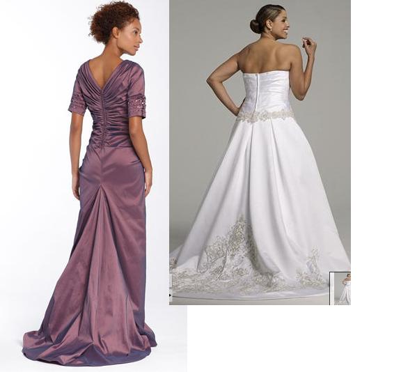 Mother of Bride Dress vs. Mother of Groom Dress - One WAY more formal - Help! :  wedding ComparisonBackside