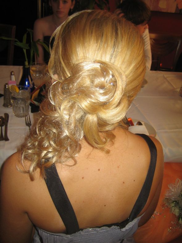 Let's See YOUR wedding hairdos ladies!!! :  wedding Curly Side Pony