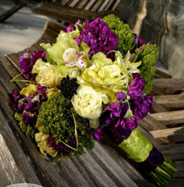 Eggplant Bouquets Wedding