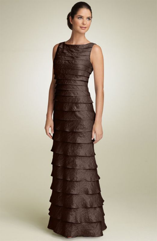 Mother of Bride Dress Suggestions :  wedding mother of the bride attire dress Espresso