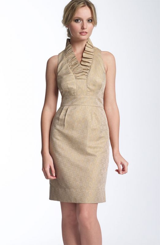 Mother of Bride Dress Suggestions :  wedding mother of the bride attire dress Gold2