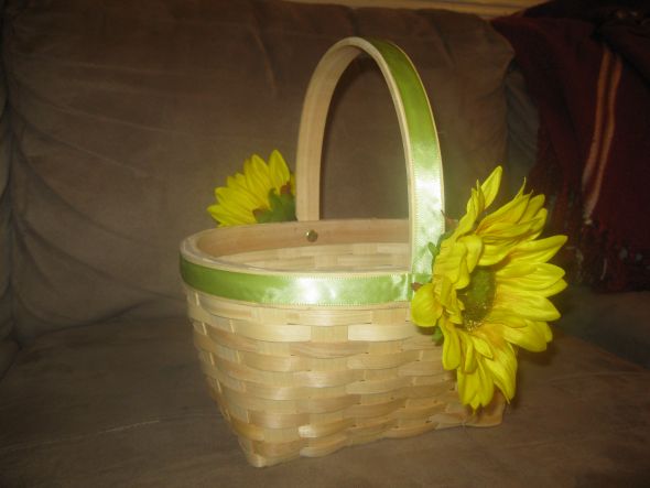 My DIY programs! And semi-DIY flower girl basket! :  wedding flower girl basket programs ceremony paper GeorgiaTrip 099