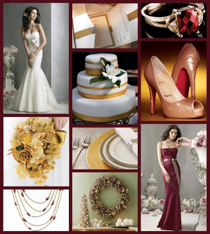 what color matches help//// :  wedding Boardburgundygold