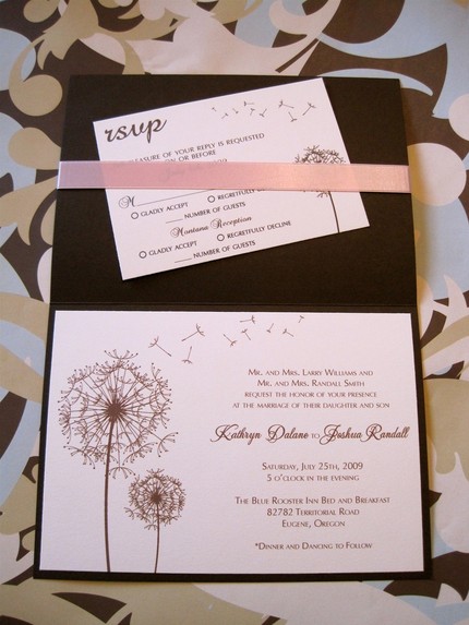 Let's share Invitation Inspiration! : wedding invitation inspiration Dandelioninvitation