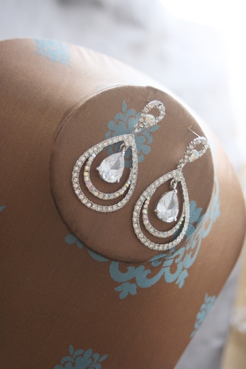 Which earrings with my dress? I am ordering tonight based on your choice bees!!! :  wedding Earrings3