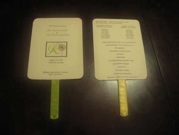My DIY programs! And semi-DIY flower girl basket! :  wedding flower girl basket programs ceremony paper Geo 008