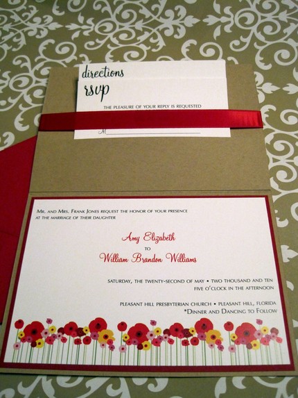 Which Invitation? Please help me choose! :  wedding Poppyfieldsinvitation2