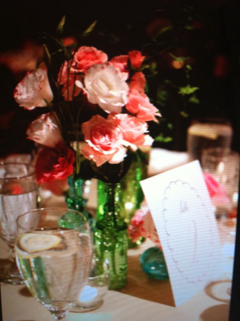 Aqua Blue and Green Bottles Great for romantic vintage centerpieces 