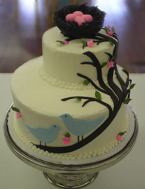 Can I see your cake wedding Fondant Bird Wedding Cake 2 years ago