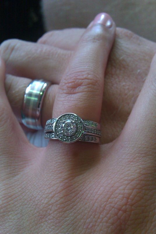 Any bee's with a halo setting? :  wedding Rings