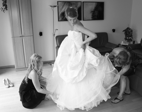 WE'RE MARRIED - first non-pro pics... : wedding bride getting ready Getting Dressed 2