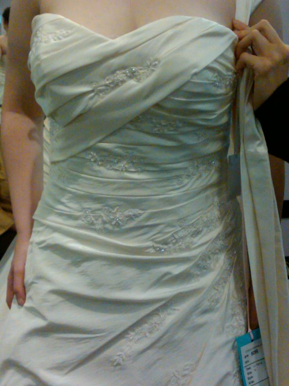 Thoughts on Dress? :  wedding dress beading silk picture Dress Closeup
