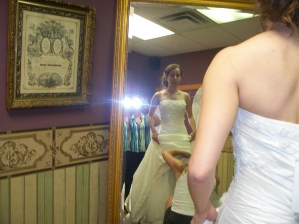 Looking for honest feedback; is dress too fancy for venue? :  wedding dress rustic fancy fitting wedding dress opinion 100 1985