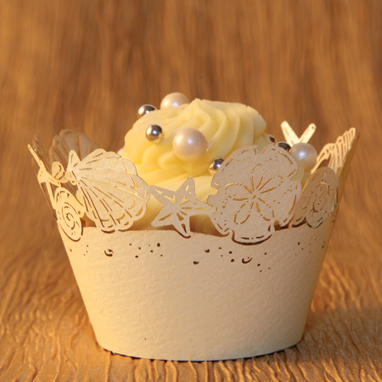 Where can I find these cupcake papers? :  wedding Seashells CWR Latte