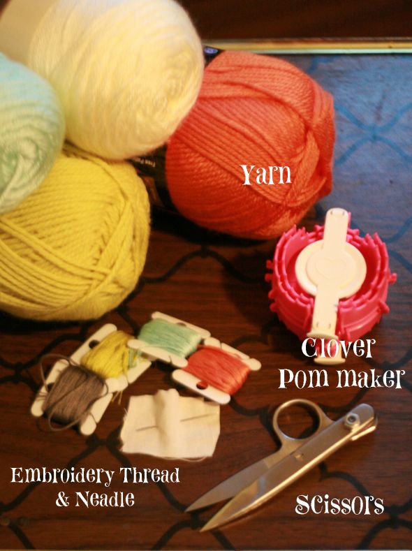 Heart Pom Pom Garland :  wedding teal diy DIY Pom Supplies