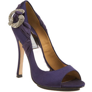 Got my purple shoes! Thanks Bees :) :  wedding badgley mischka purple shoes Badgley