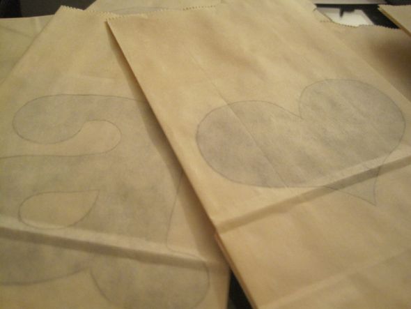 personal paper bag luminaries :  wedding paper bag luminaries ceremony reception IMG 3001