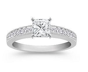 Anyone else have a princess cut? Show Me!!! :  wedding rings Ring