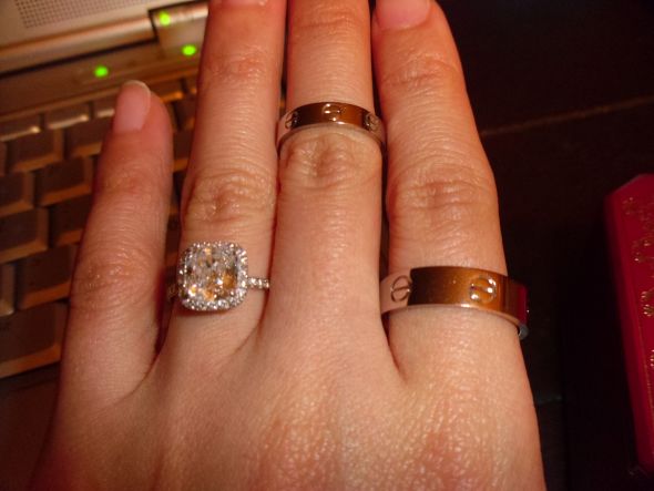 show me your his and hers matching rings!!! :  wedding wedding band his hers ring engagement custom jewelry SAM 0074