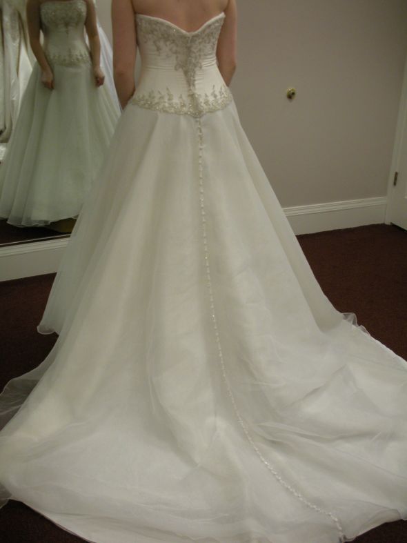 Opinions on my dress (neckline), please! :  wedding dress alter neckline straight sweetheart 020