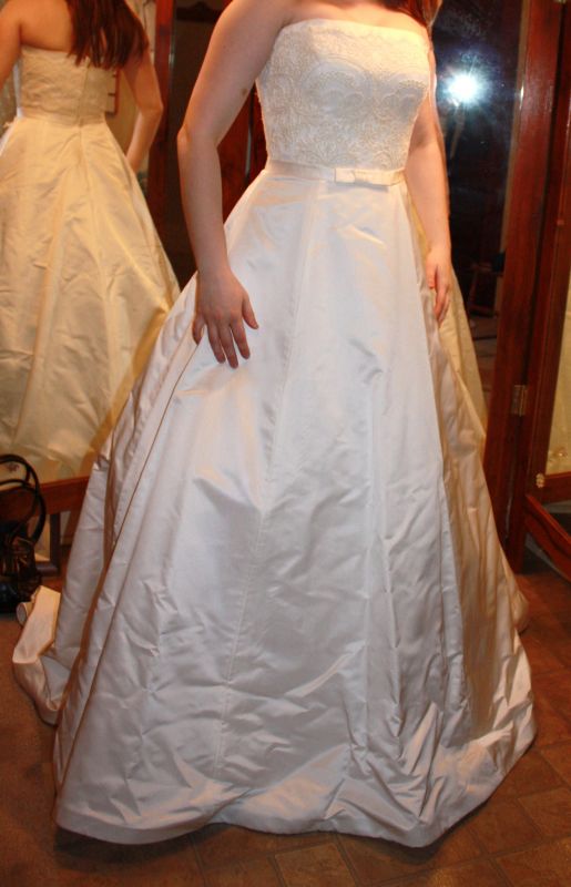 I'm going to fall flat on my face (literally!) - Recommendations?? :  wedding ceremony staircase dress Dress Before Fitting