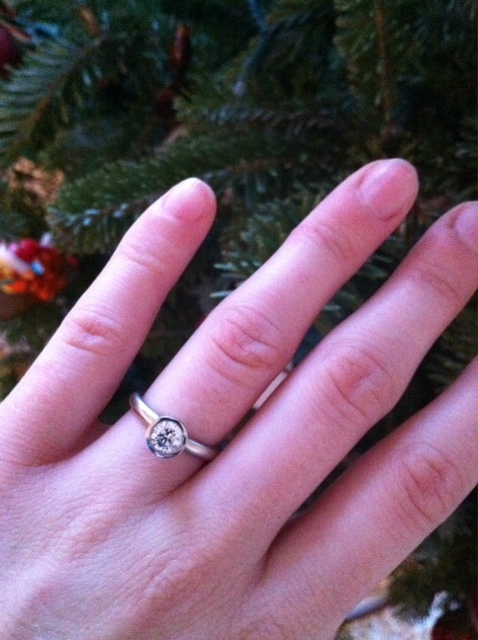 Any bees with bezel set rings? :  wedding bezel peridot ring Photo