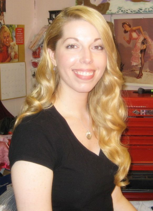 Hair trial + birdcage veil= success! :  wedding beauty accessory Bridal Hair Trial 1