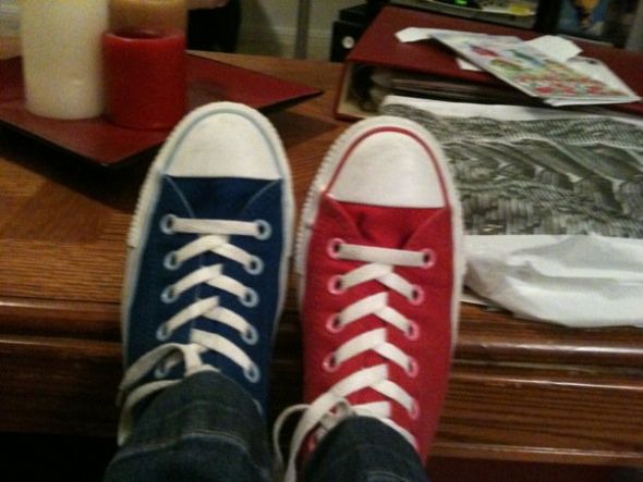 ROCK CHALK!! Best birthday present EVER! :  wedding KU Shoes