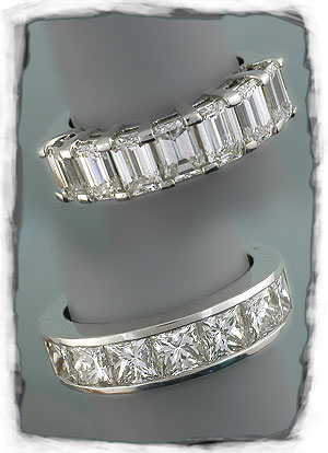 Emerald cut diamond wedding band : wedding Emmy1