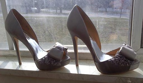 My Badgley Mischka Lucies! :  wedding Shoesside